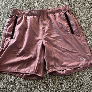 RVCA Men’s Yogger Stretch Shorts Mauve Size Medium